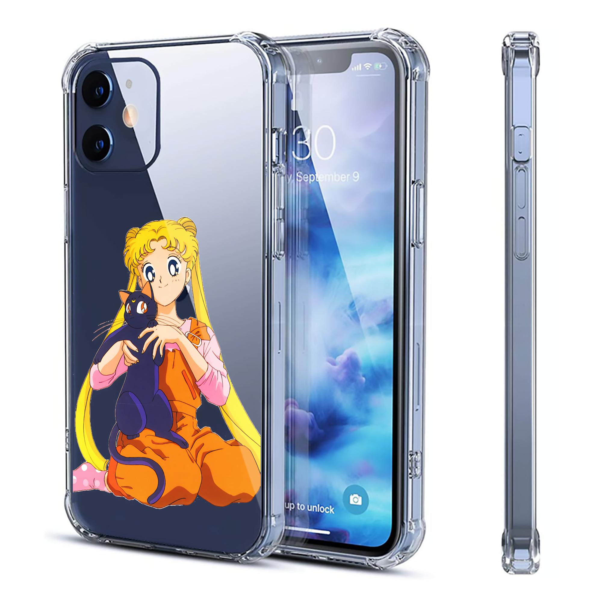 （画像用） 美少女戦士セーラームーン 愛野 美奈子 あいの みなこ Sailor Moon Aino Minako 【iPhone 12シリーズ対応】透明スマホケース（クリアソフトケース）
